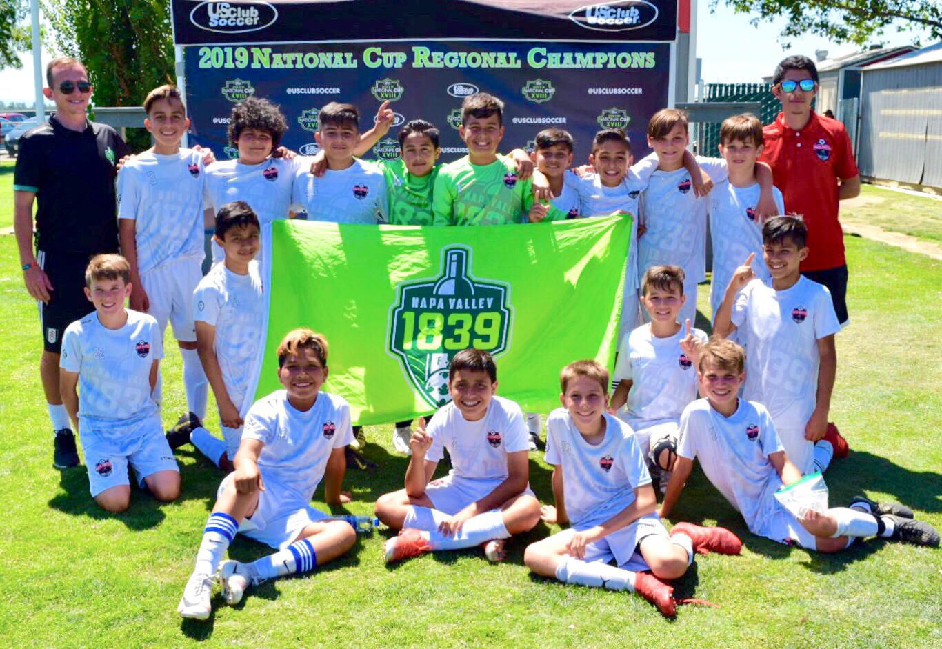 Napa United 1839 Academy's 2007 boys soccer team
